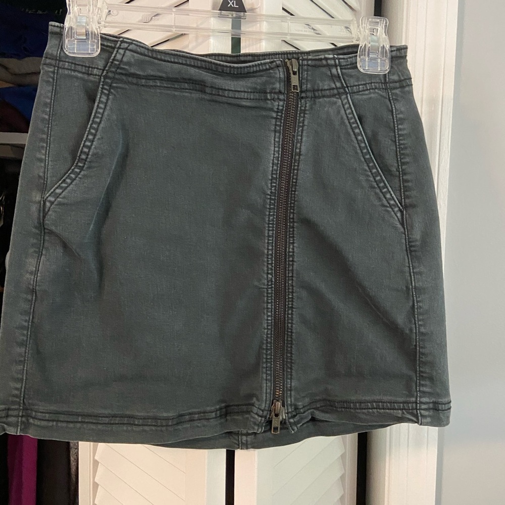 Black mini skirt